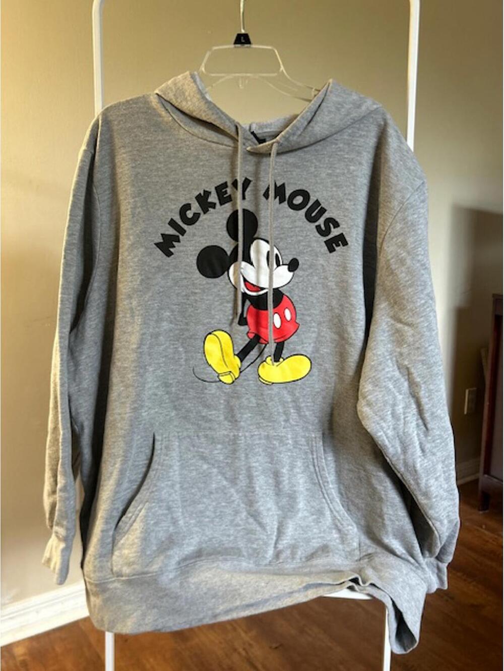 Disney Mickey Mouse Gray Hoodie Sweatshirt 3XL